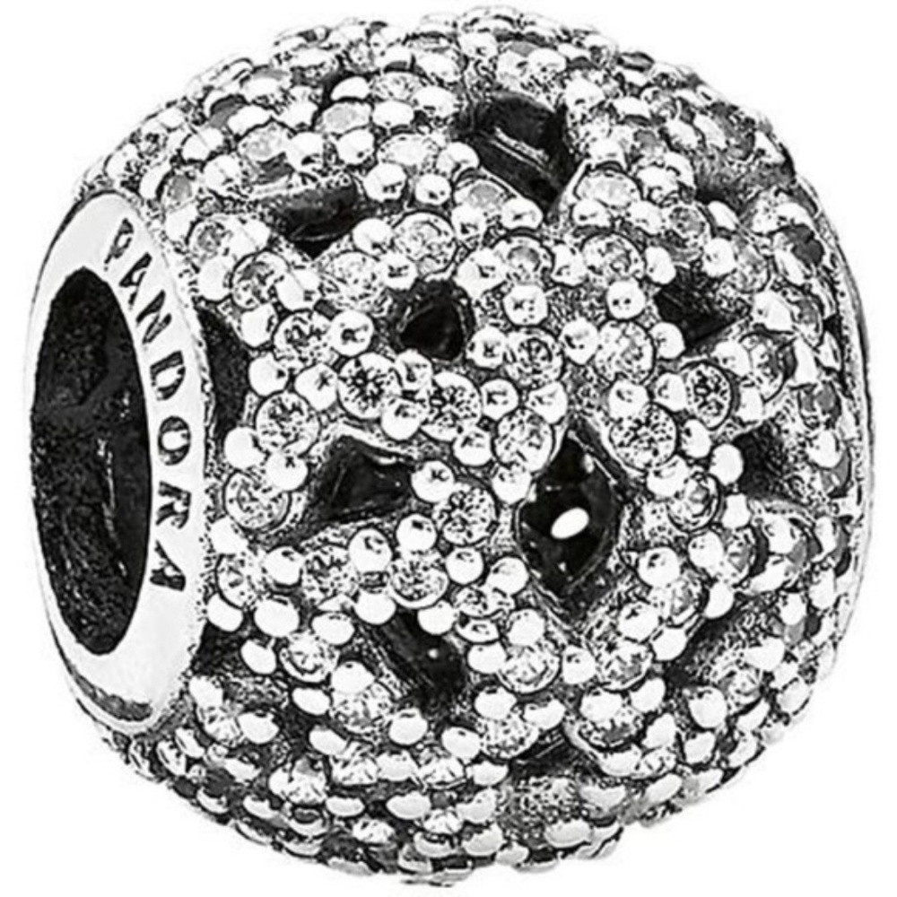 rare PANDORA retired shimmering lace charm